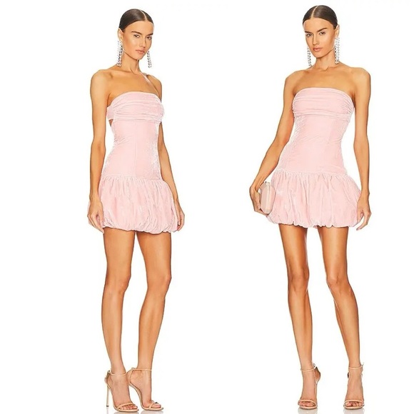 Tularosa Camille Mini Dress in Rose Pink - Picture 1 of 8